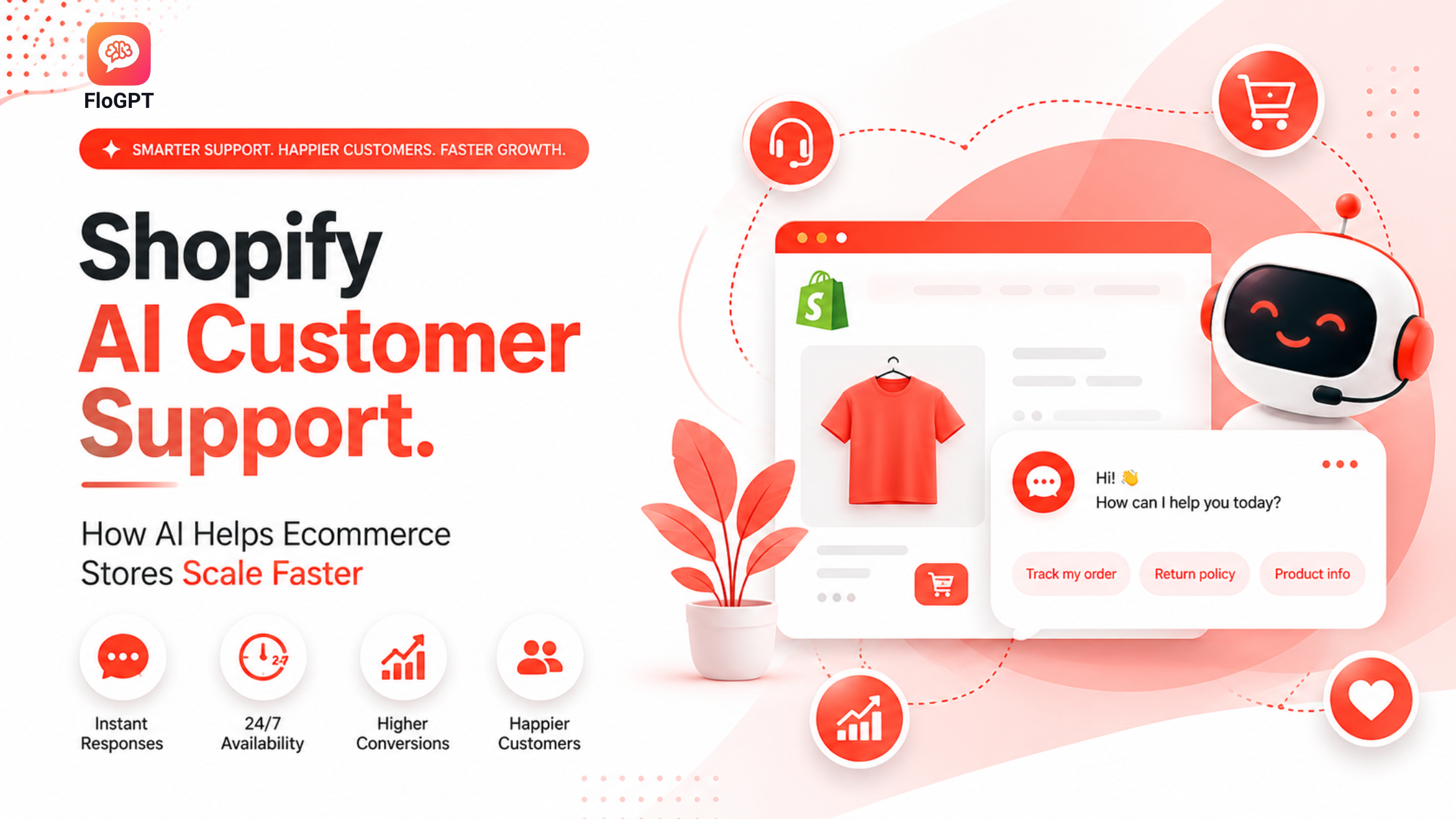 Shopify AI Customer Support. How AI Helps Ecommerce Stores Scale Faster